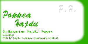 poppea hajdu business card